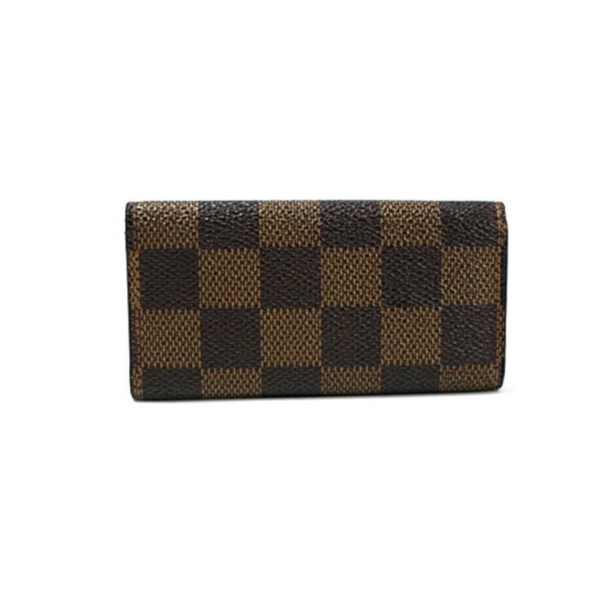 Louis Vuitton Damier Multicle 4 4-ring key case N62631 with initials LOUIS VUITTON Men's Unisex Keys