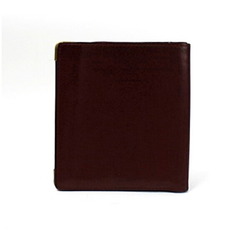 Cartier Must Line Bi-fold Wallet Bordeaux Leather CARTIER Unisex Women Men