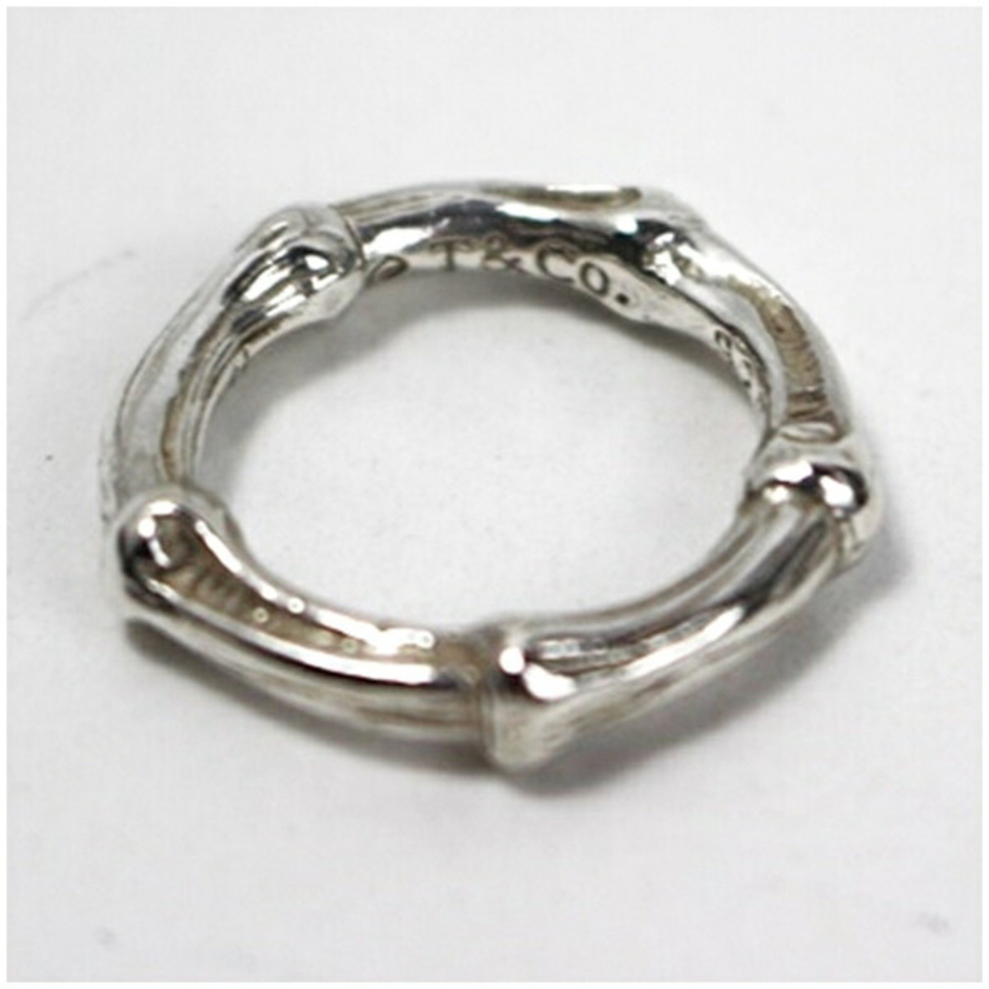 Tiffany Bamboo Ring Size 9.5 Silver 925 TIFFANY&Co Ladies
