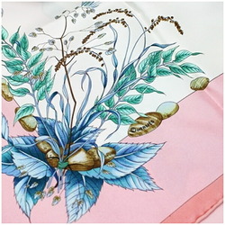 Hermes Silk Scarf Muffler Carre 90 "PYTHAGORE" Pythagoras Pink HERMES Women's