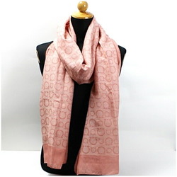Salvatore Ferragamo scarf muffler with Gancini pattern, rectangular, pink, women's shawl