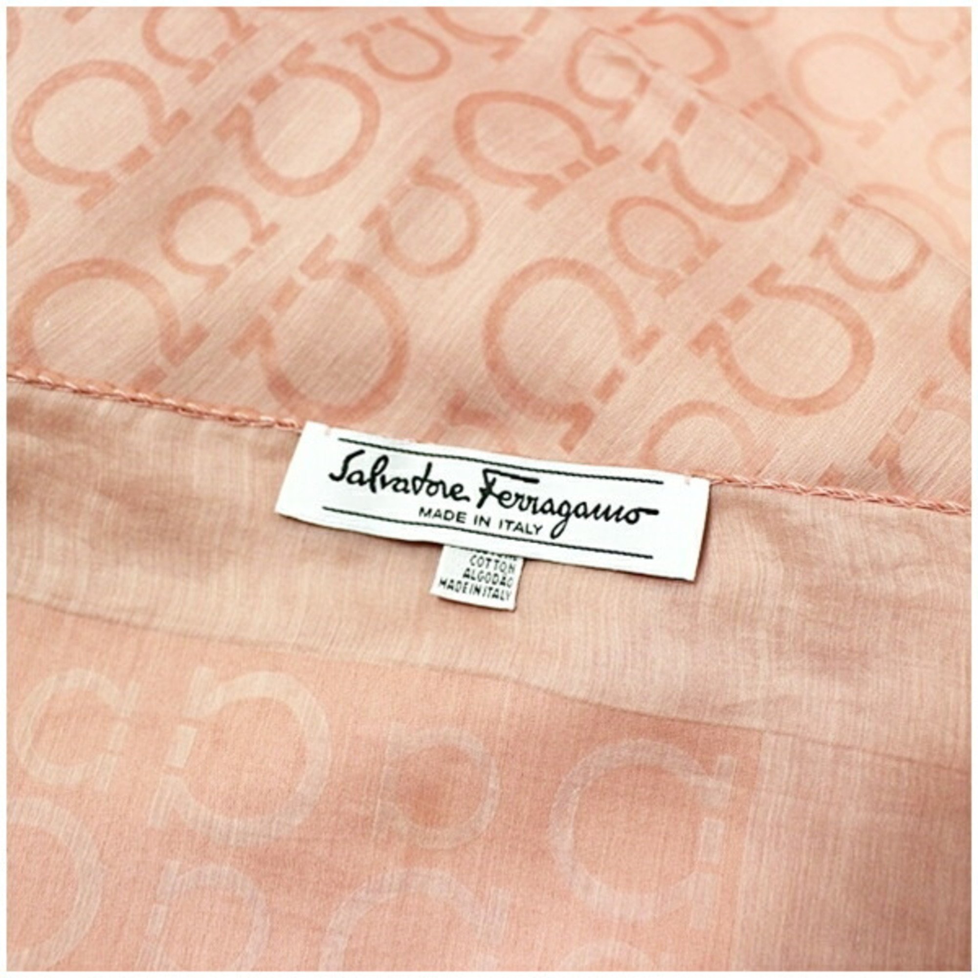 Salvatore Ferragamo scarf muffler with Gancini pattern, rectangular, pink, women's shawl