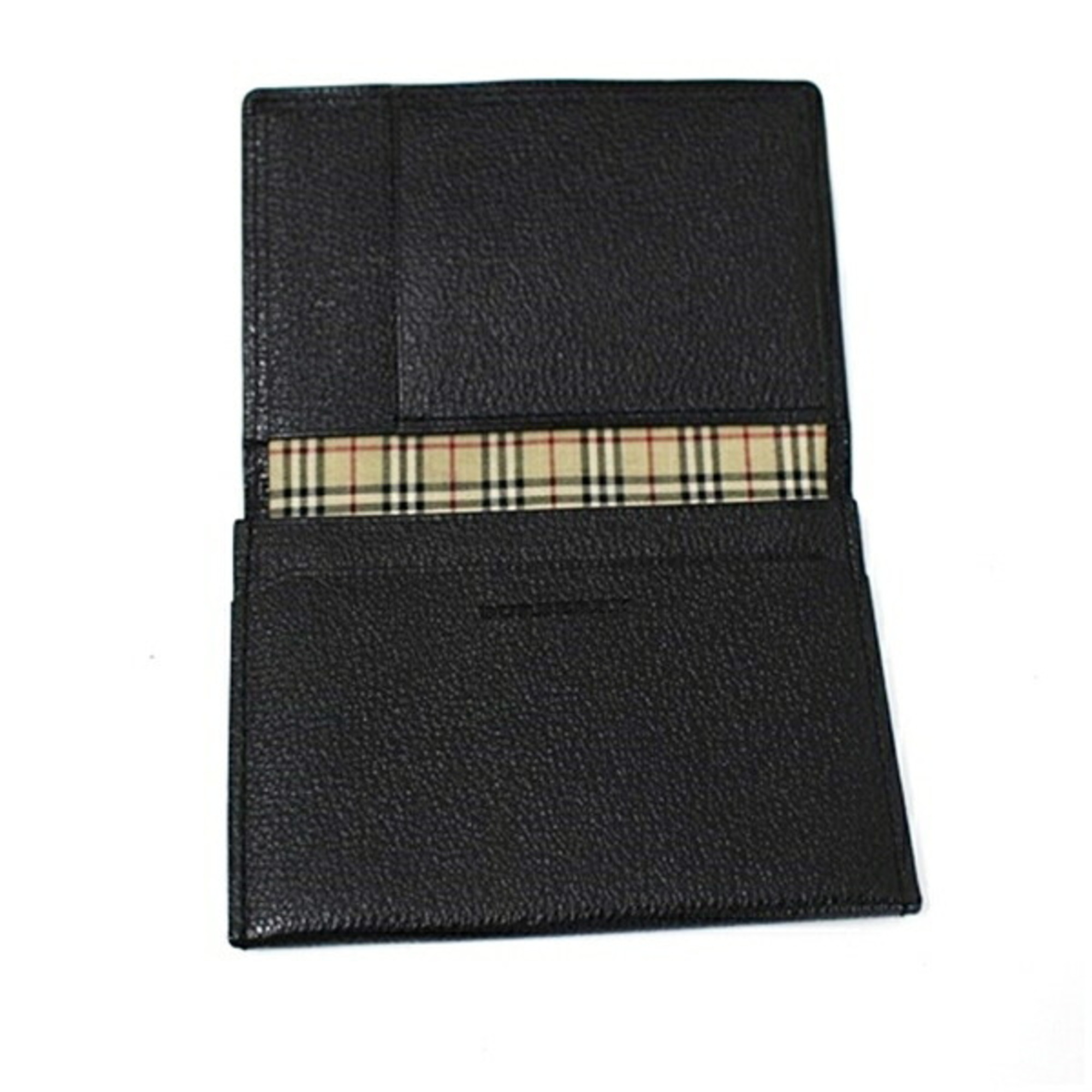 Burberry Bi-fold Business Card Holder Case Leather Black BURBERRY Men's