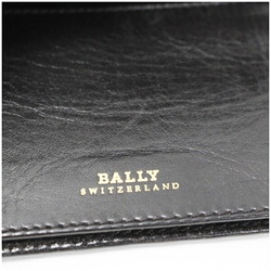 BALLY Bi-fold Business Card Holder Case Leather Black Men's