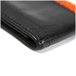 BALLY Bi-fold Business Card Holder Case Leather Black Men's