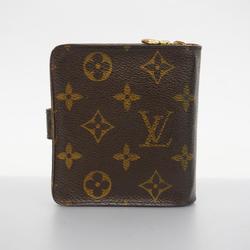 Louis Vuitton Wallet Monogram Compact Zip M61667 Brown Men's Women's