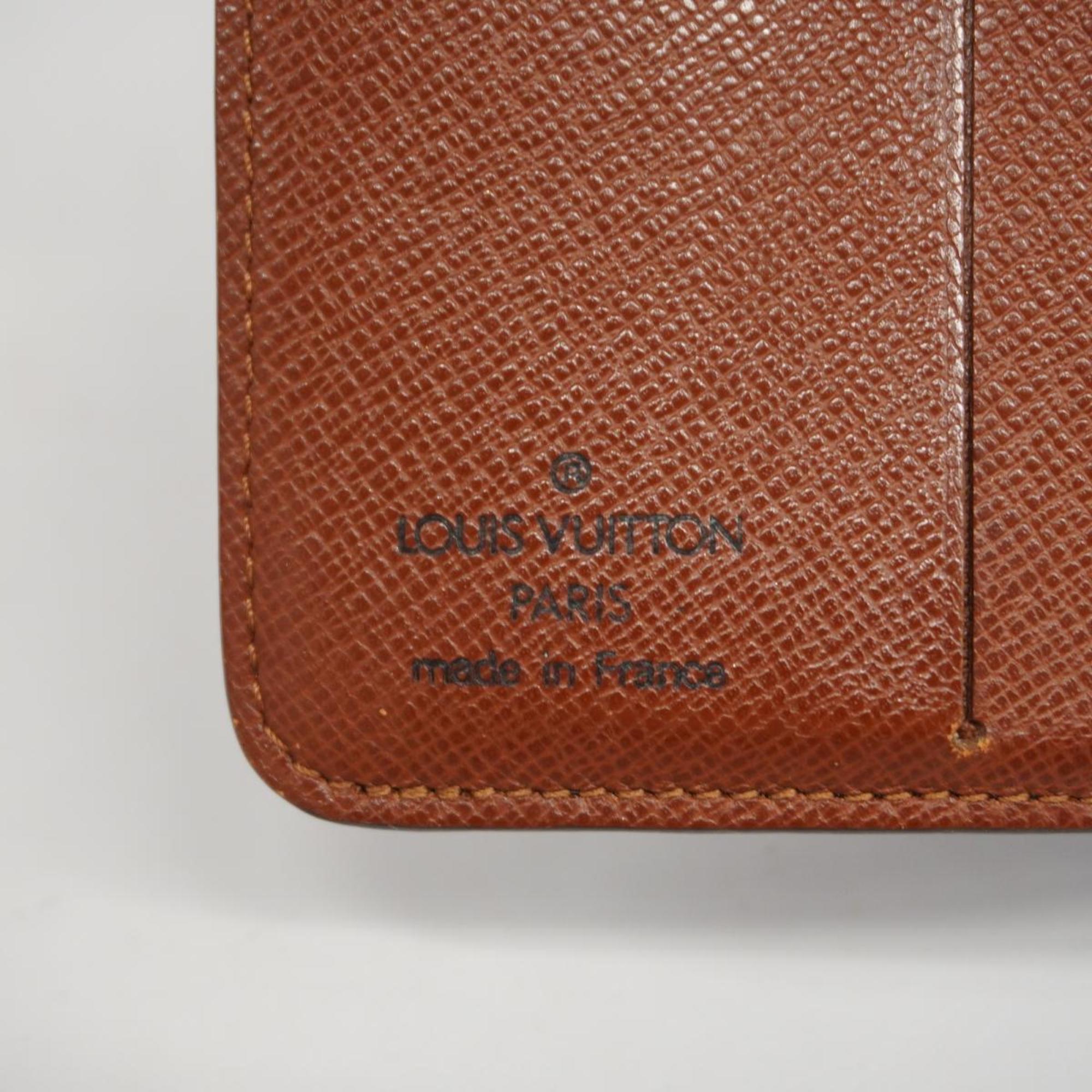 Louis Vuitton Wallet Monogram Compact Zip M61667 Brown Men's Women's