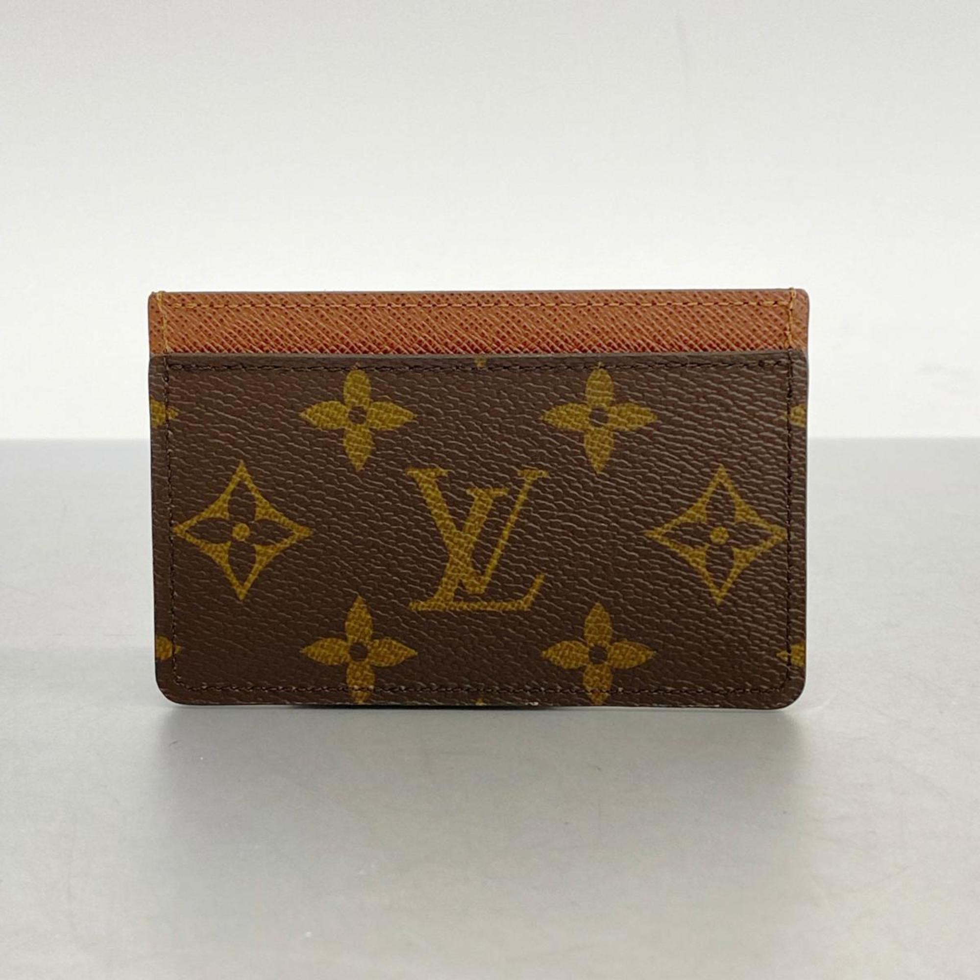 Louis Vuitton Business Card Holder/Card Case Monogram Porte Carte Sample M61733 Brown Women's