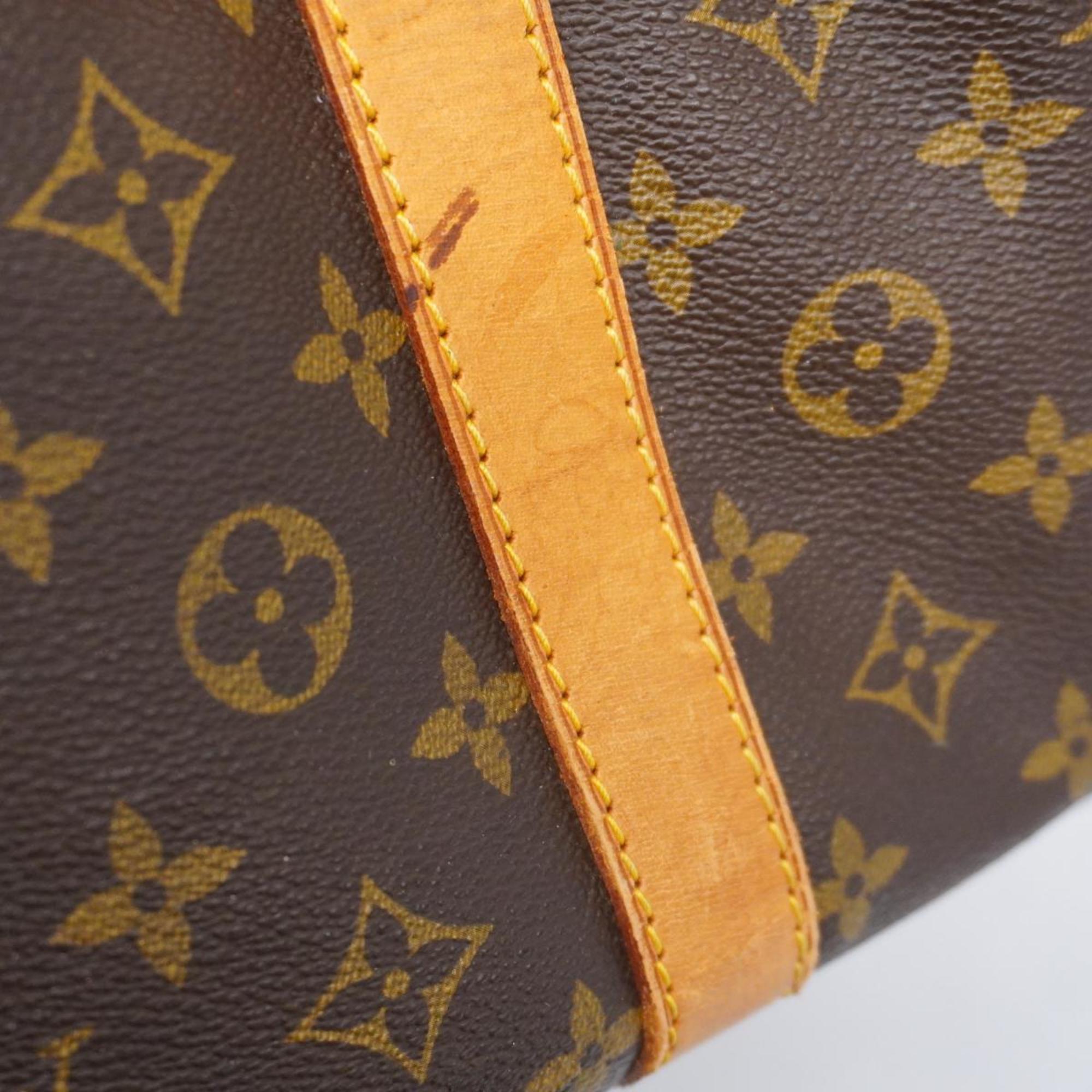 Louis Vuitton Boston Bag Monogram Keepall Bandouliere 55 M41414 Brown Men's Women's