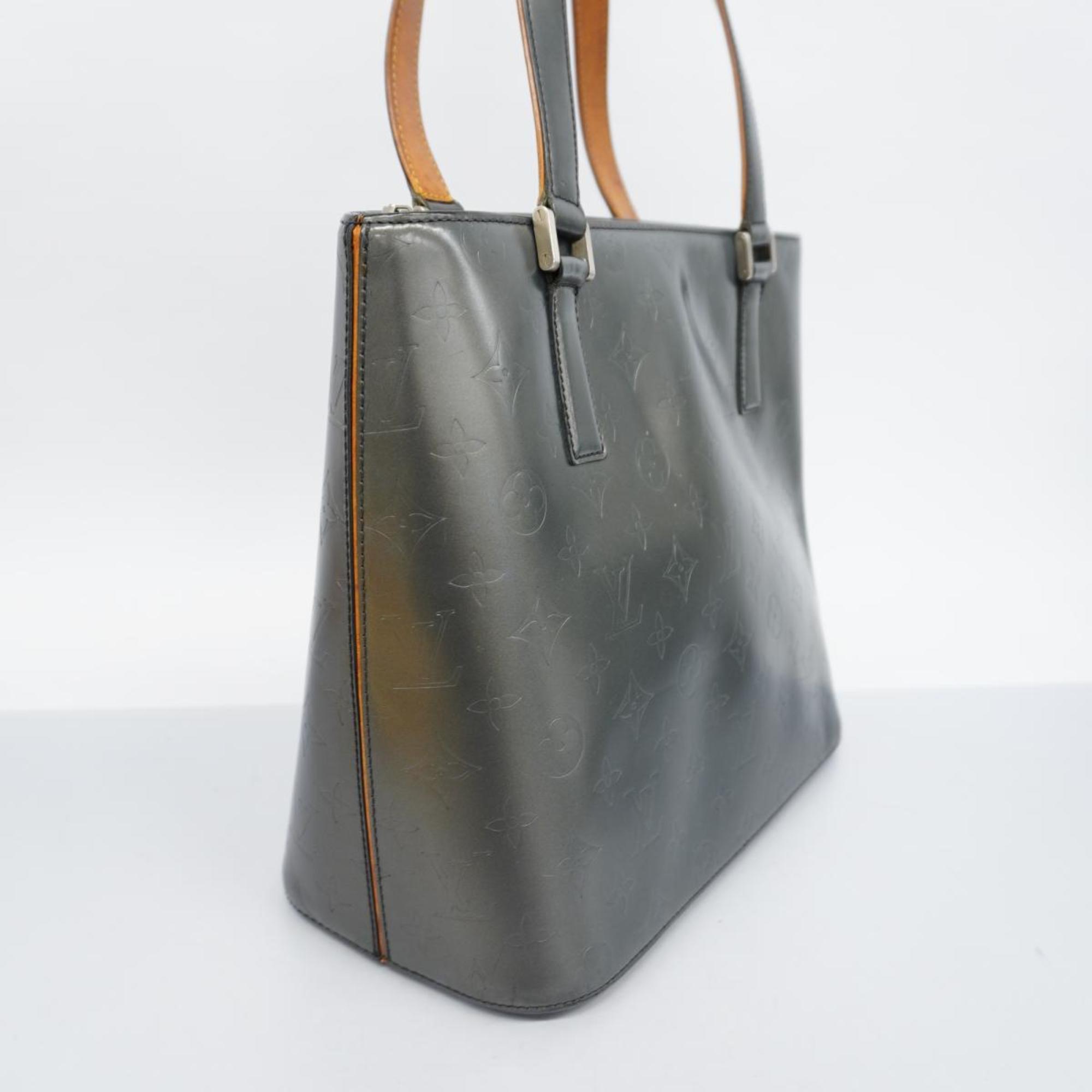 Louis Vuitton Tote Bag Monogram Matte Stockton M55112 Noir Ladies