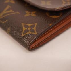 Louis Vuitton Long Wallet Monogram Pochette Porto Monnaie Credit M61726 Brown Ladies