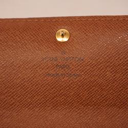 Louis Vuitton Long Wallet Monogram Pochette Porto Monnaie Credit M61726 Brown Ladies