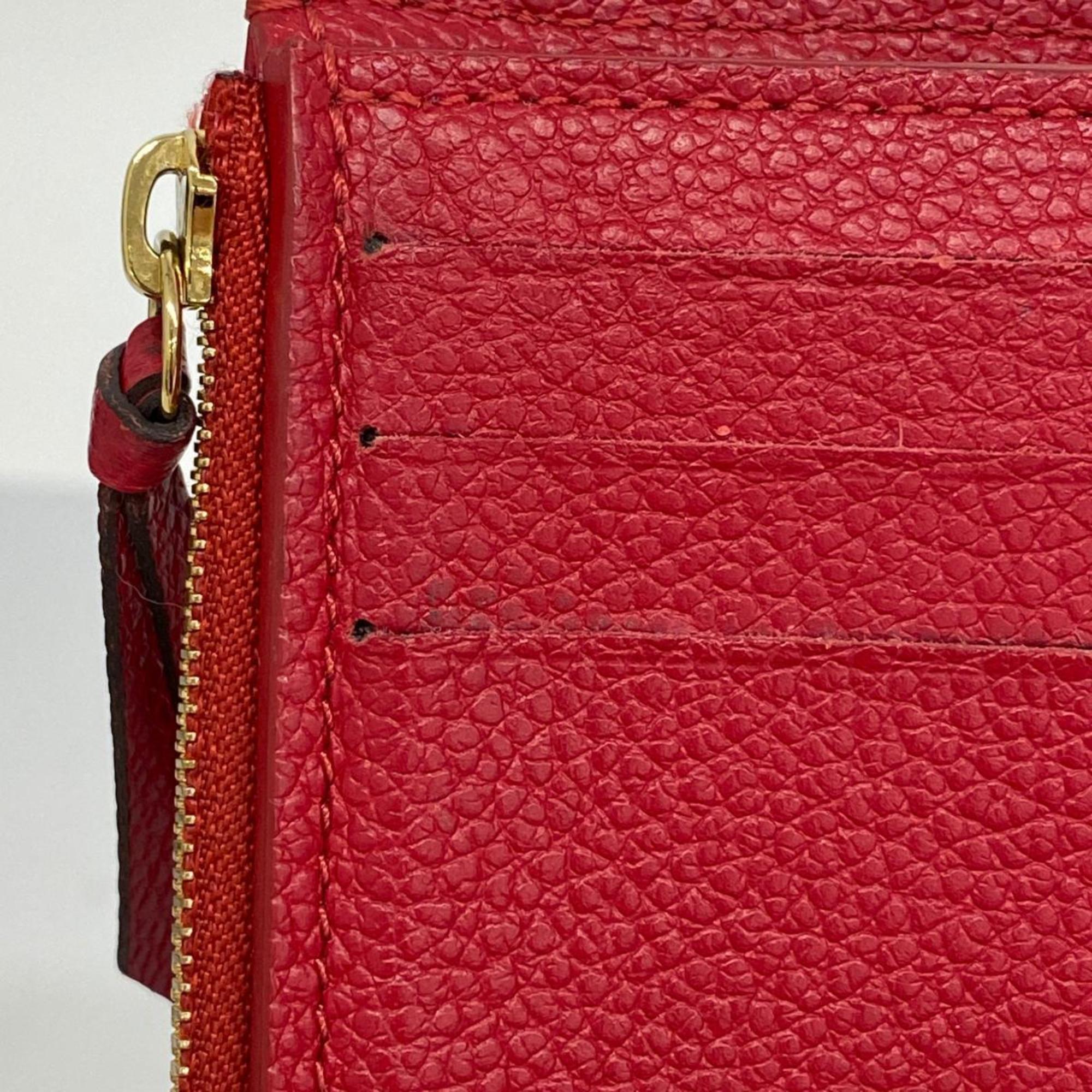 Louis Vuitton Tri-fold Wallet Monogram Empreinte Portefeuille Victorine M63701 Scarlet Ladies
