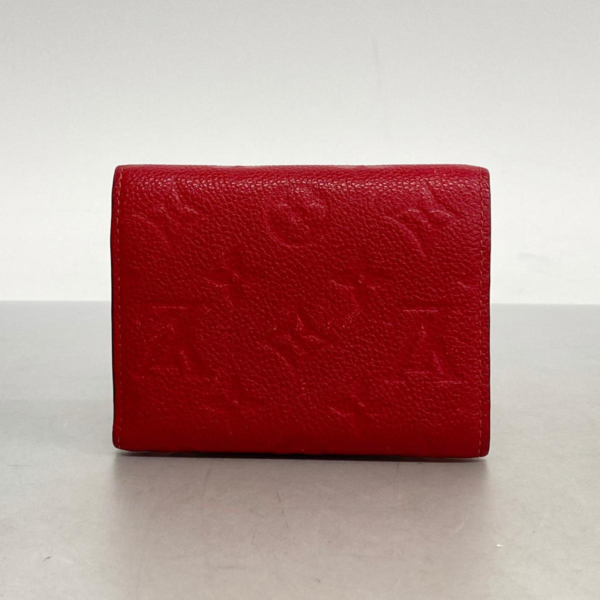 Louis Vuitton Tri-fold Wallet Monogram Empreinte Portefeuille Victorine M63701 Scarlet Ladies