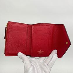 Louis Vuitton Tri-fold Wallet Monogram Empreinte Portefeuille Victorine M63701 Scarlet Ladies