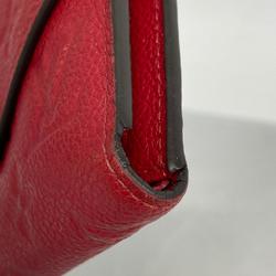 Louis Vuitton Tri-fold Wallet Monogram Empreinte Portefeuille Victorine M63701 Scarlet Ladies