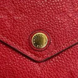 Louis Vuitton Tri-fold Wallet Monogram Empreinte Portefeuille Victorine M63701 Scarlet Ladies