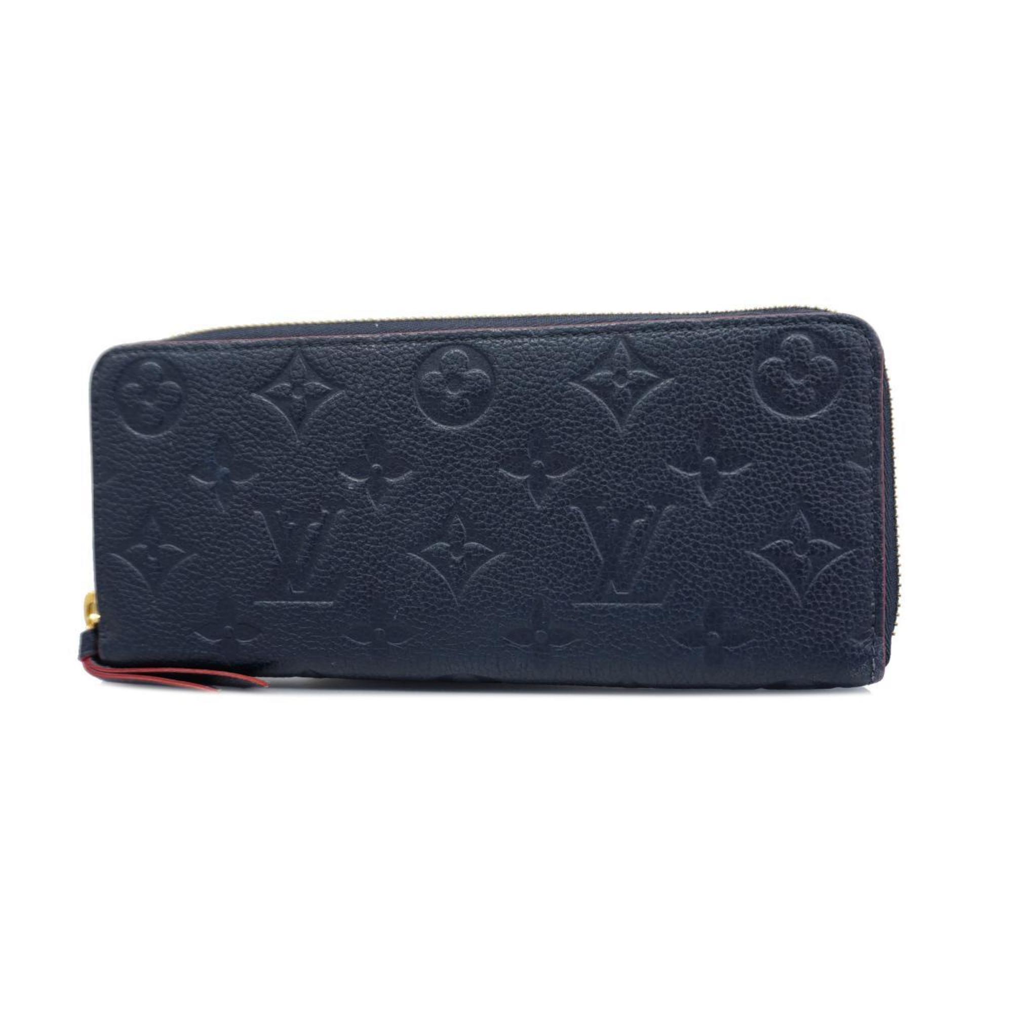 Louis Vuitton Long Wallet Monogram Empreinte Portefeuille Clemence M69415 Marine Rouge Men's Women's