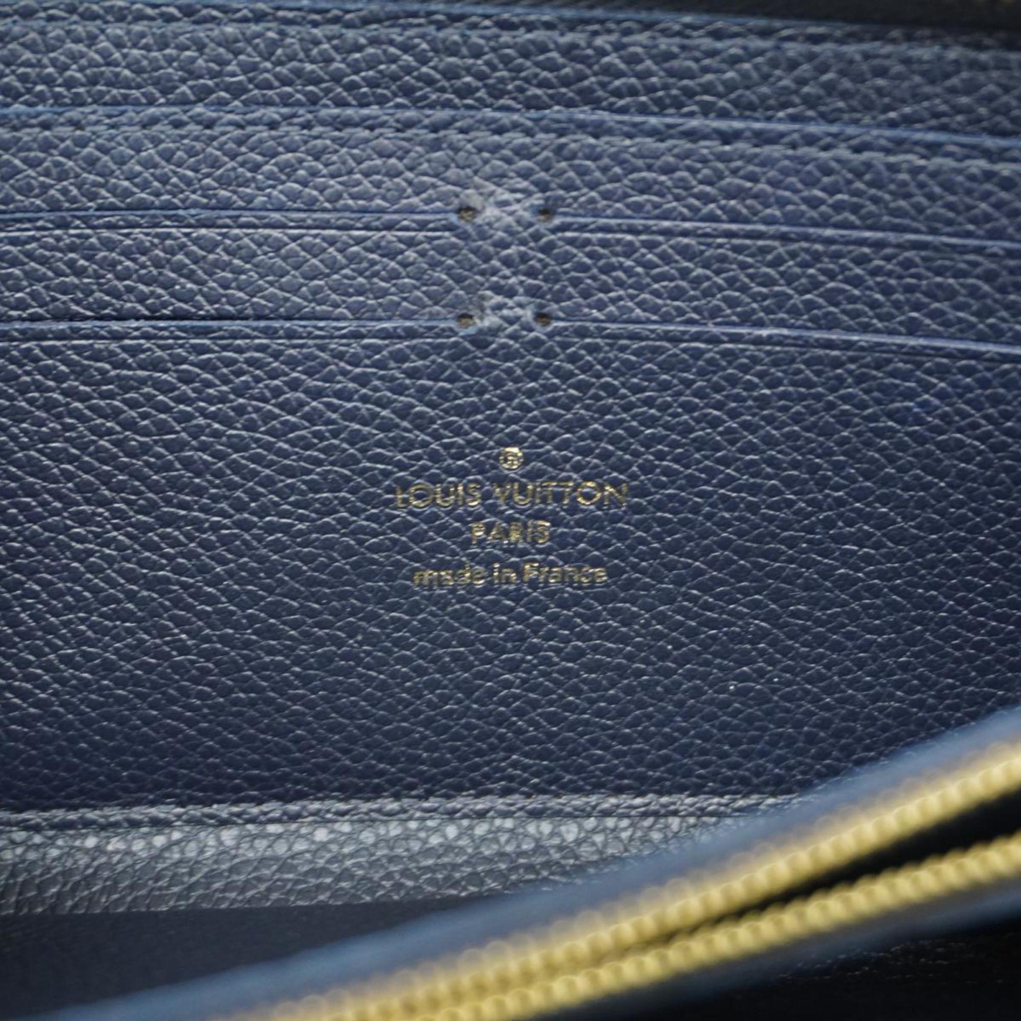 Louis Vuitton Long Wallet Monogram Empreinte Portefeuille Clemence M69415 Marine Rouge Men's Women's