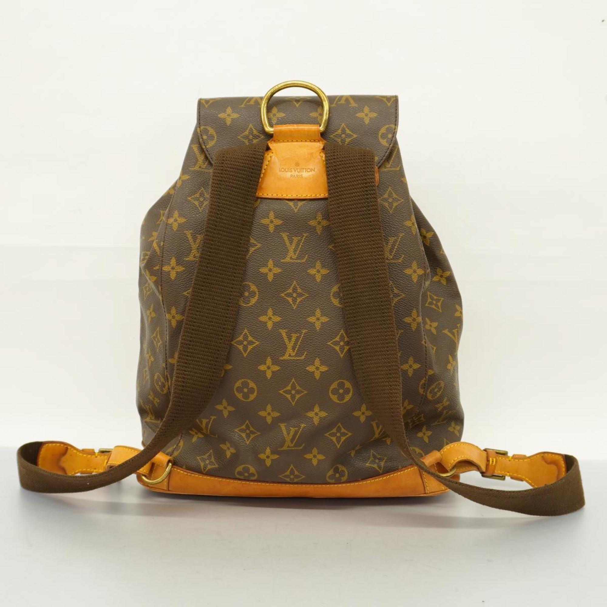 Louis Vuitton Backpack Monogram Montsouris GM M51135 Brown Women's