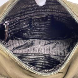 Prada Shoulder Bag Nylon Khaki Women's