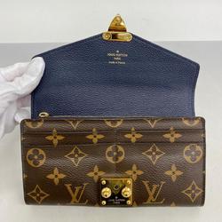 Louis Vuitton Long Wallet Monogram Portefeuille Pallas M64092 Blue Marine Ladies