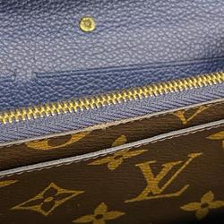 Louis Vuitton Long Wallet Monogram Portefeuille Pallas M64092 Blue Marine Ladies