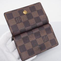 Louis Vuitton Tri-fold Wallet Damier Portefeuille Elise N61652 Ebene Men's Women's