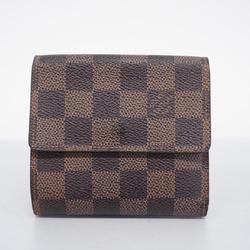Louis Vuitton Tri-fold Wallet Damier Portefeuille Elise N61652 Ebene Men's Women's