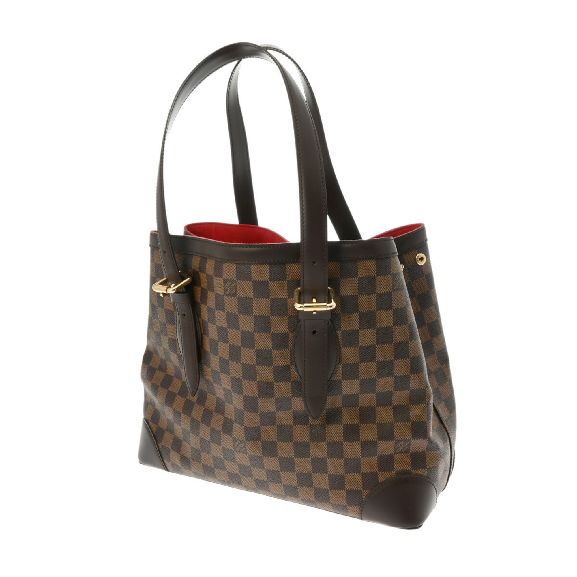 LOUIS VUITTON Damier Hampstead MM Brown N51204 Women's Canvas Handbag