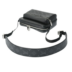 LOUIS VUITTON Louis Vuitton Taiga Taigarama Outdoor Noir M30233 Men's Monogram Canvas Leather Shoulder Bag