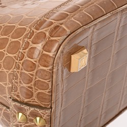LOUIS VUITTON Louis Vuitton Lockit PM Khaki Beige Model Unknown Women's Leather Handbag