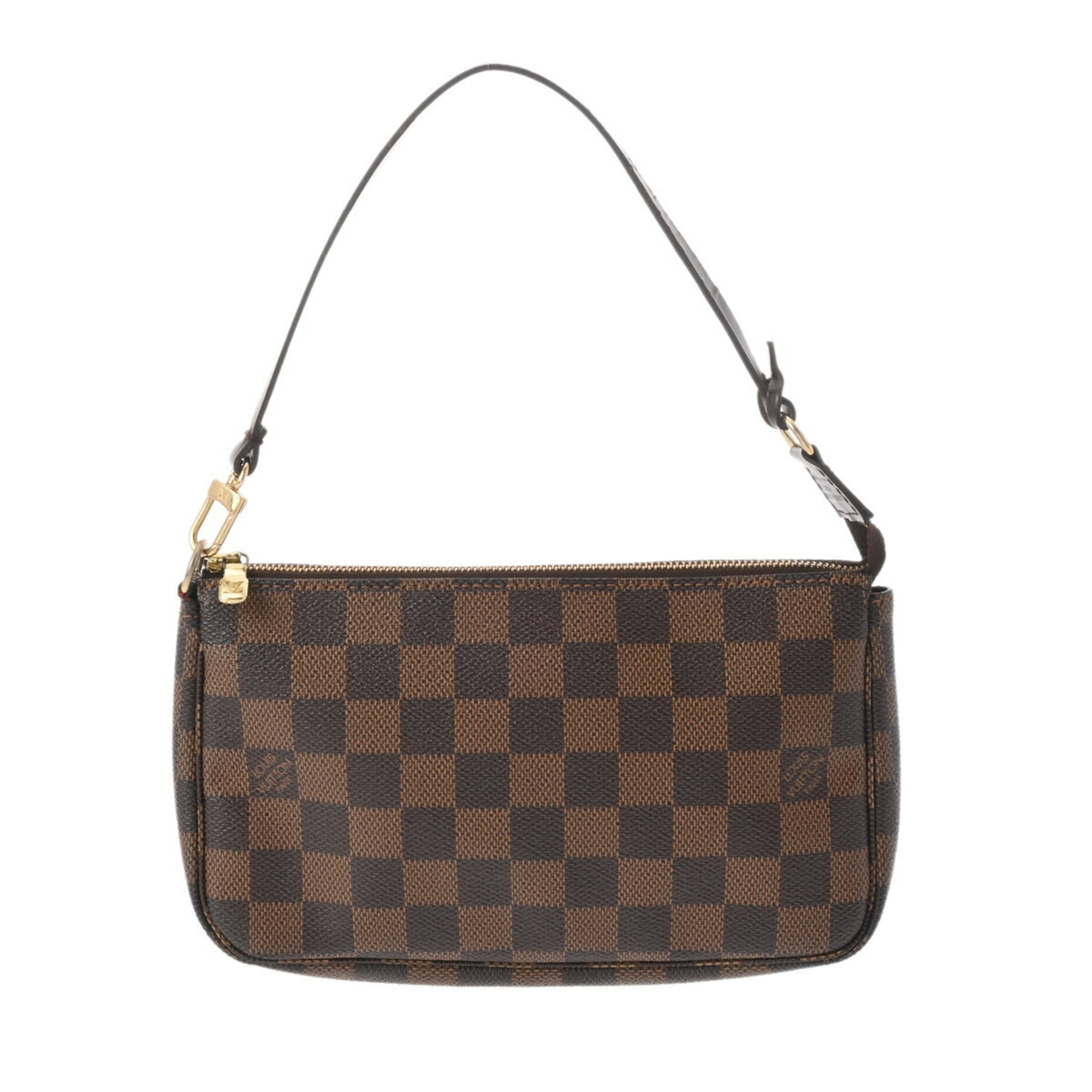 LOUIS VUITTON Damier Pochette Accessoires Brown N51985 Women's Canvas Pouch