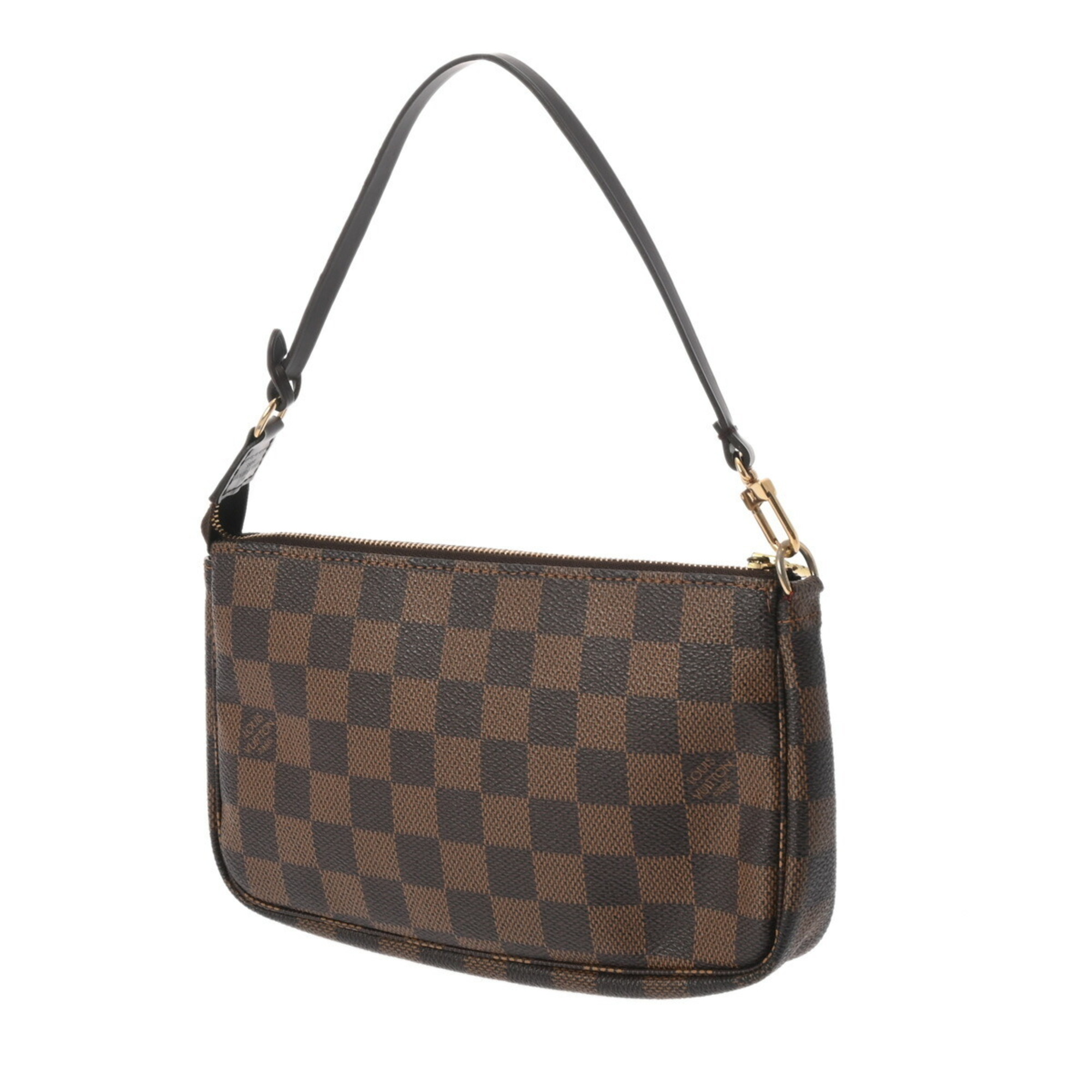 LOUIS VUITTON Damier Pochette Accessoires Brown N51985 Women's Canvas Pouch