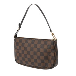 LOUIS VUITTON Damier Pochette Accessoires Brown N51985 Women's Canvas Pouch