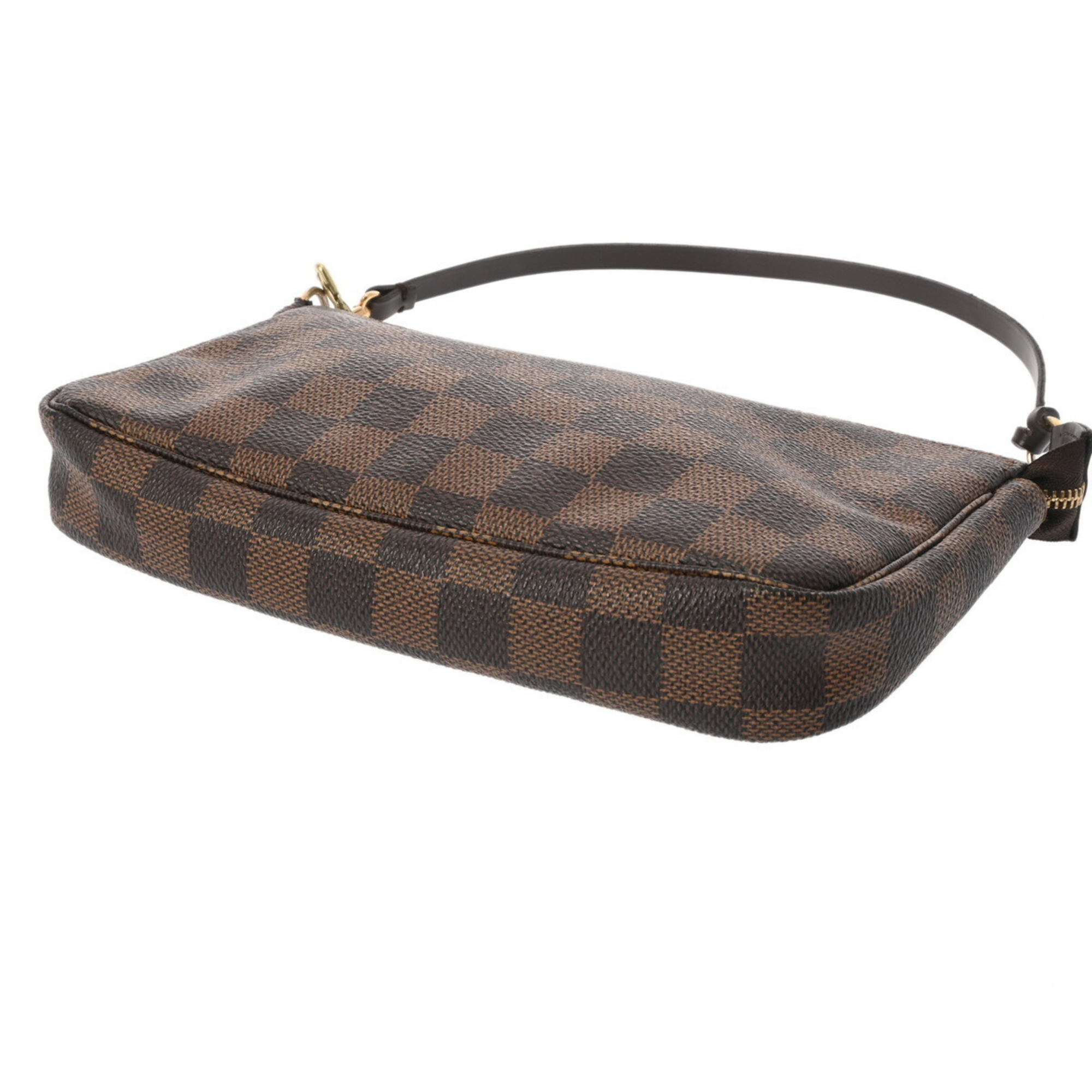 LOUIS VUITTON Damier Pochette Accessoires Brown N51985 Women's Canvas Pouch