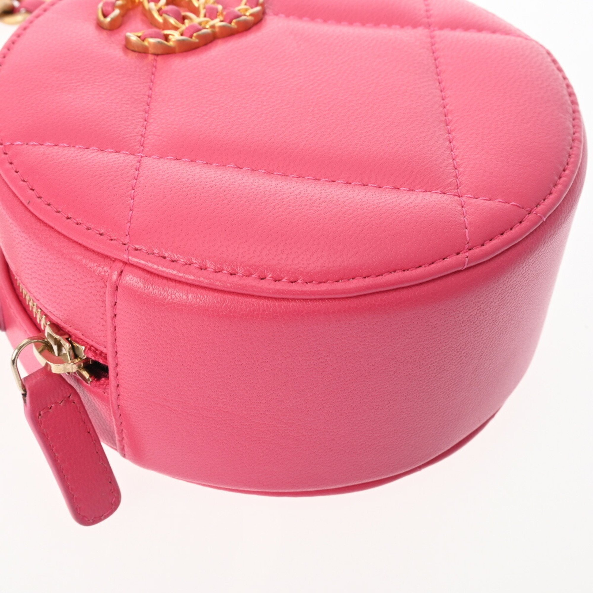 CHANEL Chanel Matelasse 19 Chain Shoulder Pink Silver / AP0945 Women's Lambskin Bag