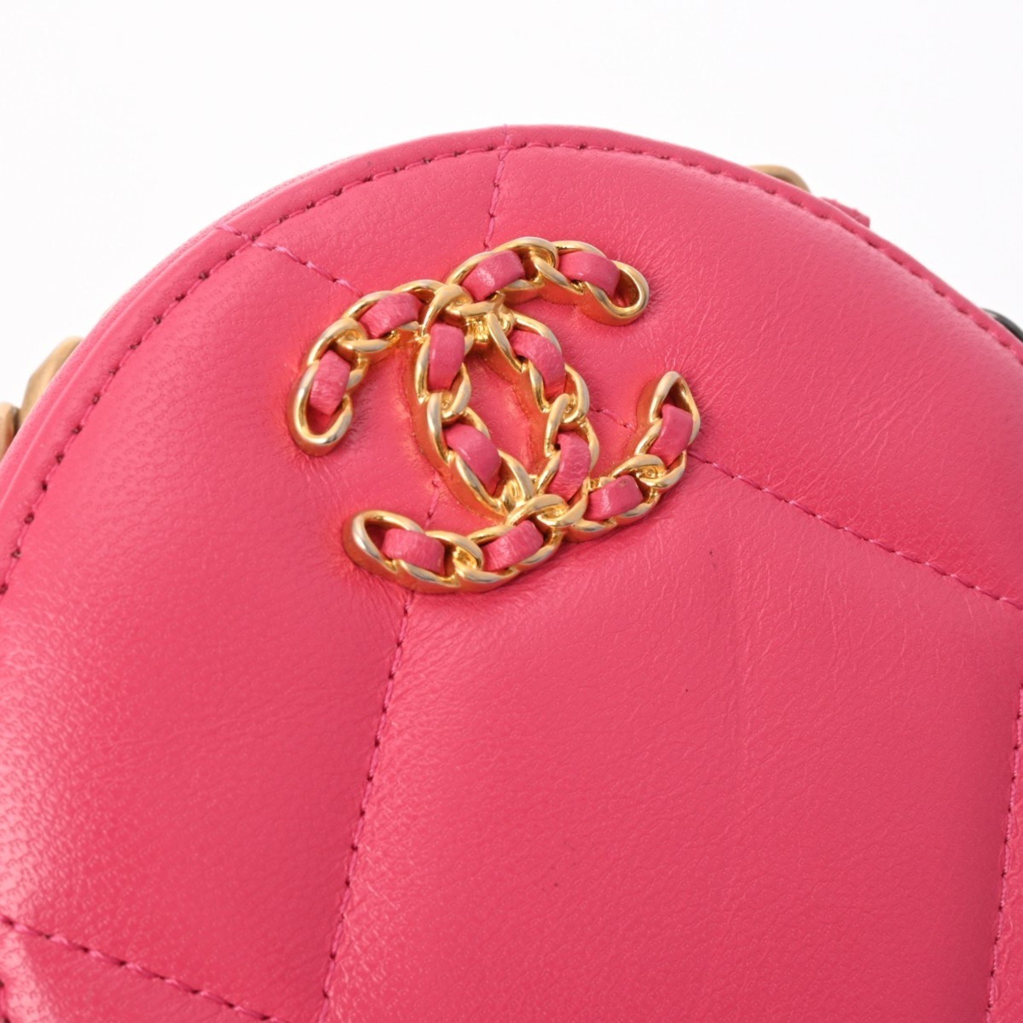CHANEL Chanel Matelasse 19 Chain Shoulder Pink Silver / AP0945 Women's Lambskin Bag