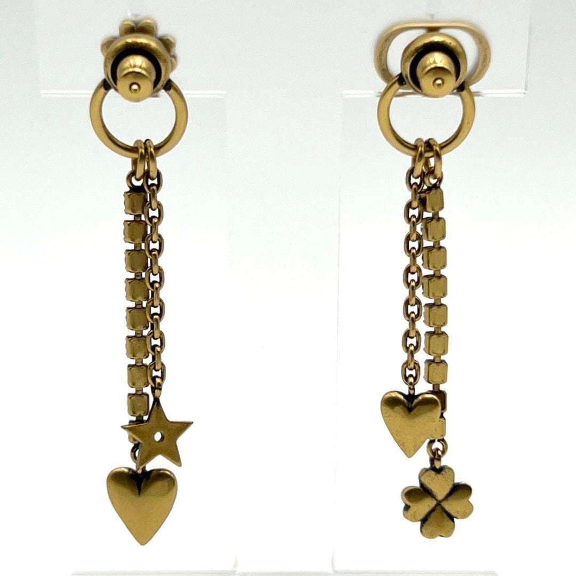 Christian Dior DIOR Dior Women's Asymmetrical Earrings Lucky CD Christian