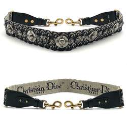 Christian Dior Dior Women's Shoulder Strap Belt Embroidered Medallion