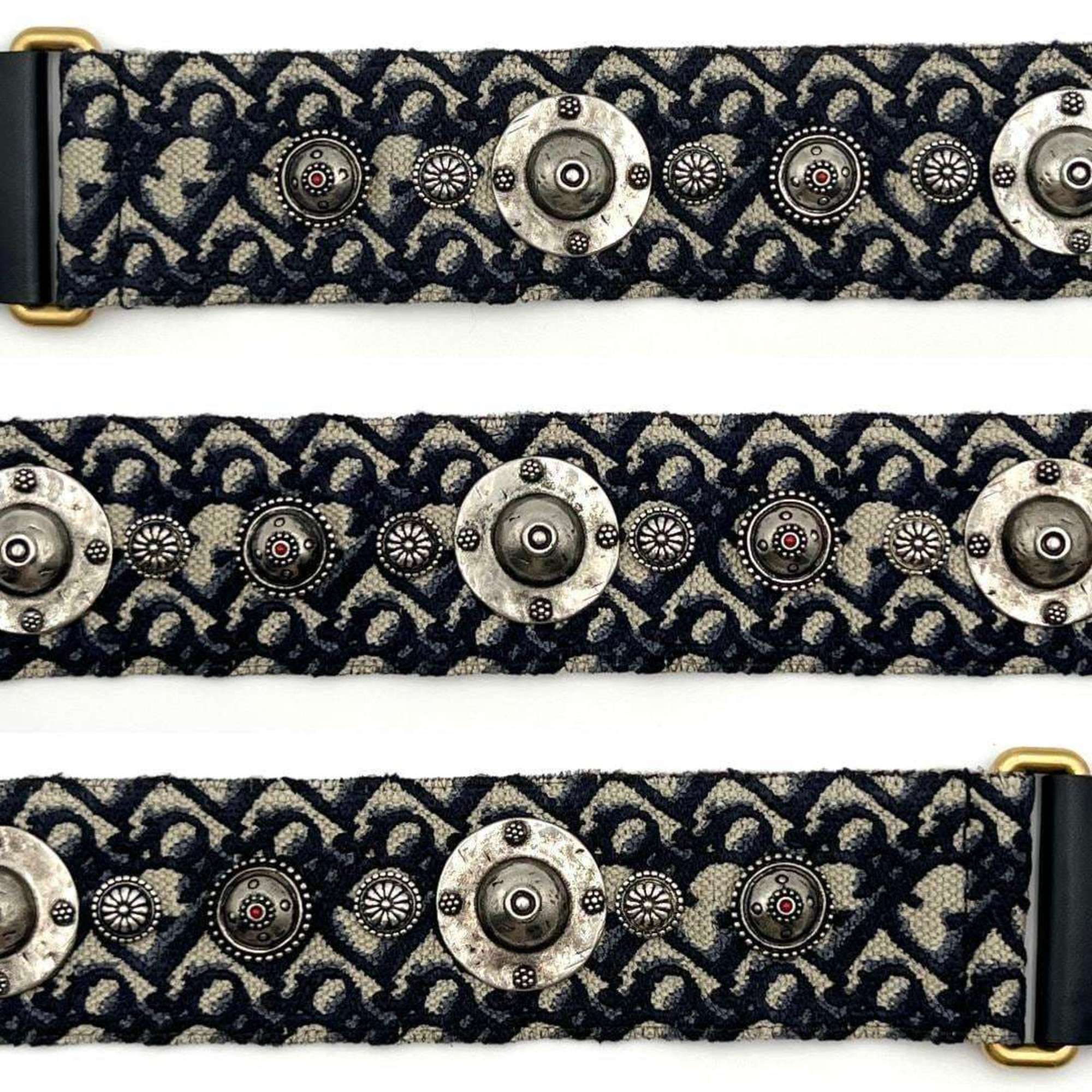 Christian Dior Dior Women's Shoulder Strap Belt Embroidered Medallion