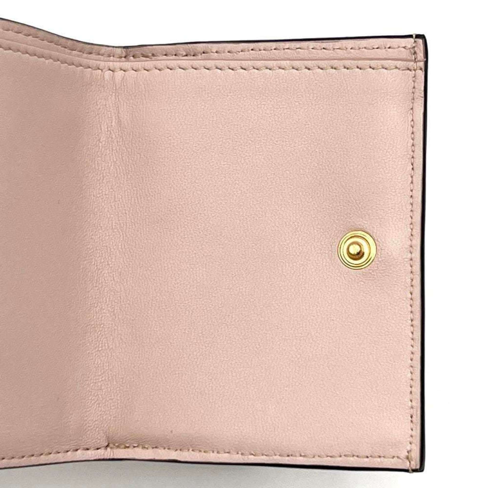 FENDI Women's Wallet, Folding Baguette Micro Compact, Tri-fold