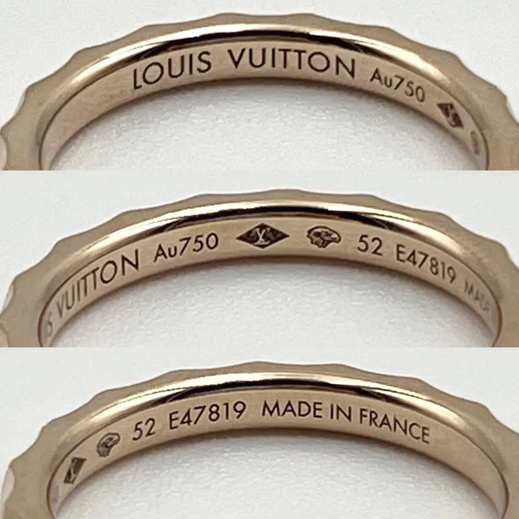 Louis Vuitton LOUIS VUITTON Women's Ring Diamond Gold Alliance Monogram 18K K18