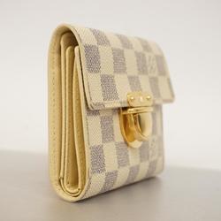 Louis Vuitton Tri-fold Wallet Damier Azur Portefeuille Koala N60013 White Women's