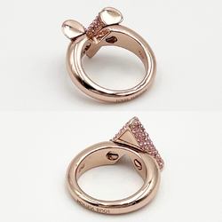 Louis Vuitton LOUIS VUITTON Women's Ring Essential V Strass Pink Gold
