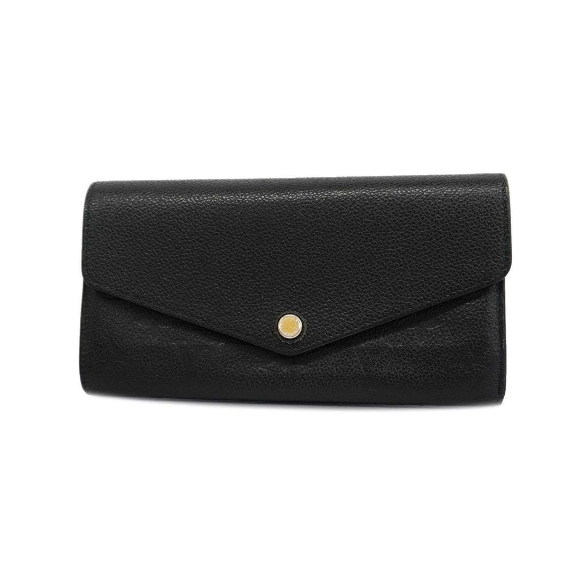 Louis Vuitton Long Wallet Monogram Empreinte Portefeuille Sarah M61182 Noir Ladies