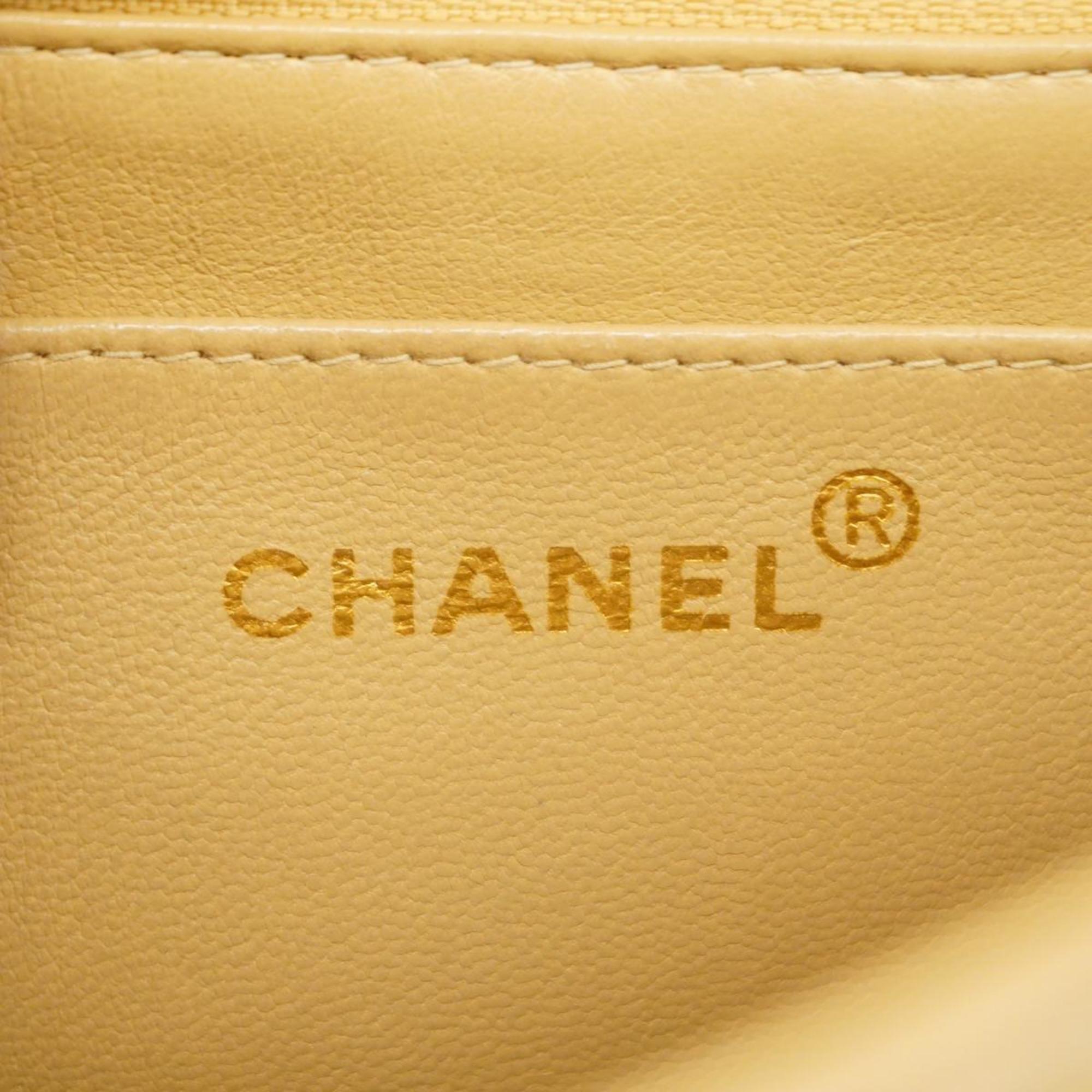 Chanel Shoulder Bag Matelasse Diana Chain Lambskin Beige Women's