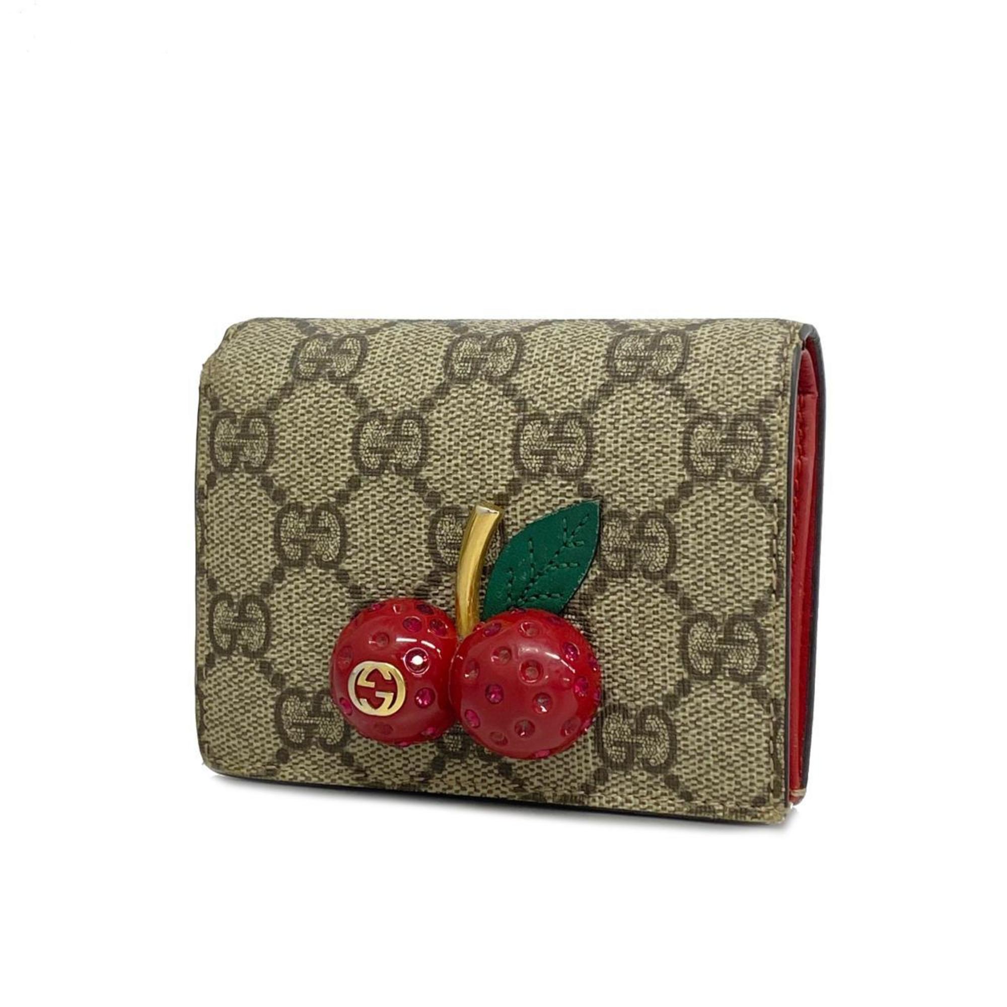 Gucci Wallet GG Supreme 476050 Brown Women's