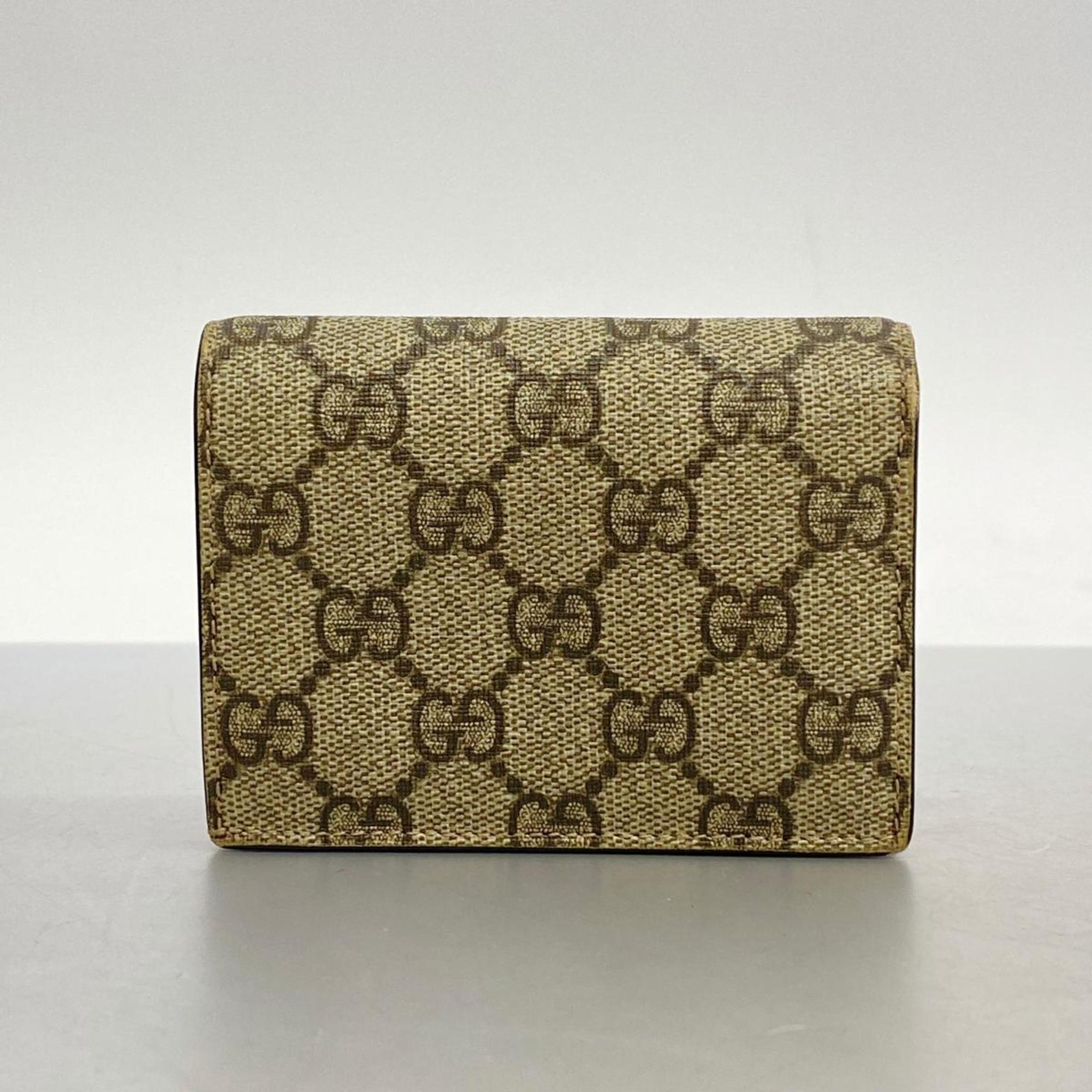 Gucci Wallet GG Supreme 476050 Brown Women's