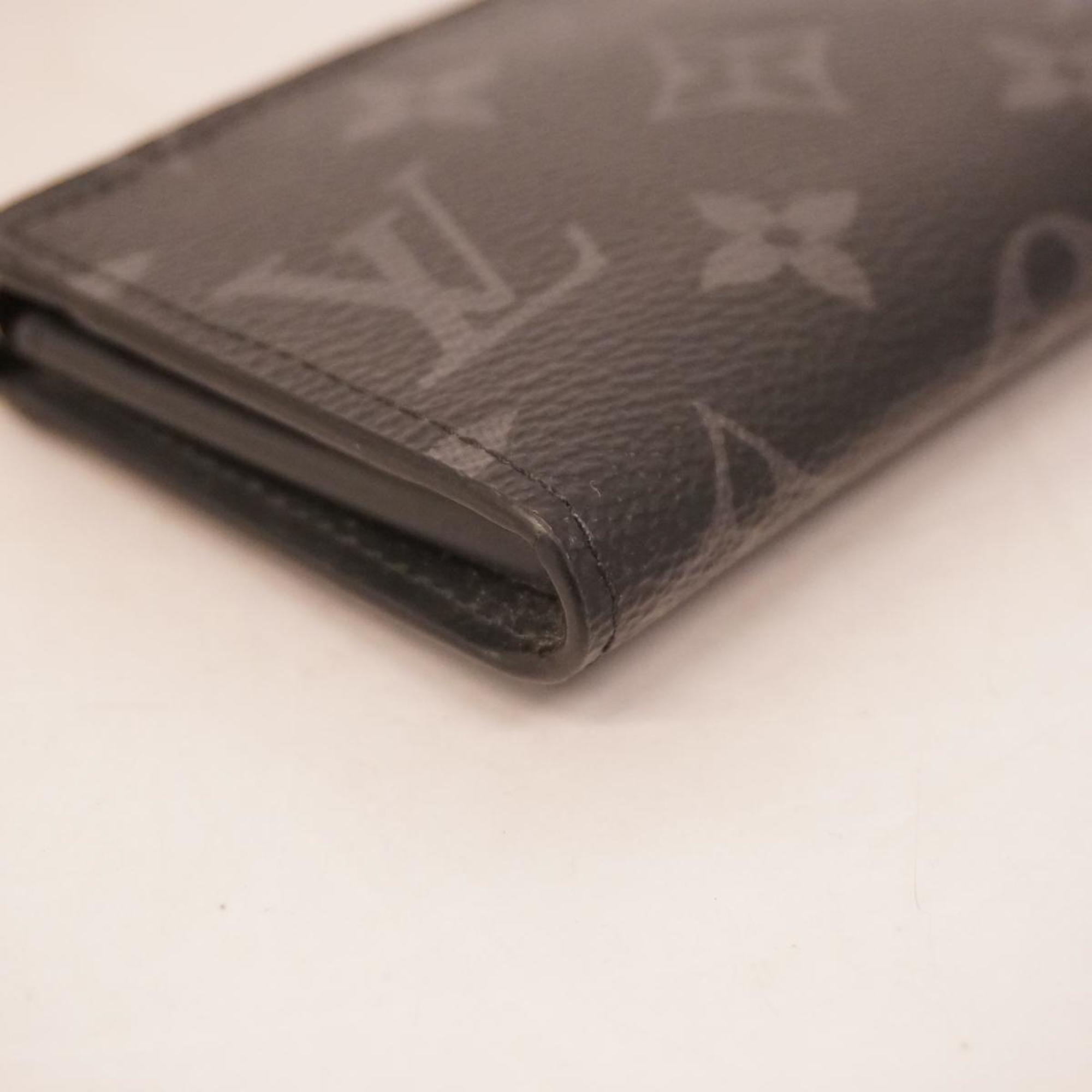 Louis Vuitton Wallet/Coin Case Monogram Eclipse Khaki M64430 Black/Grey Men's